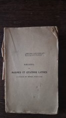 A. Jouanneau - Recueil de Maximes et Citations Latines a l&amp;#039;usage du monde judiciaire foto