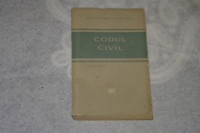 Codul civil - Ministerul Justitiei - 1958 foto