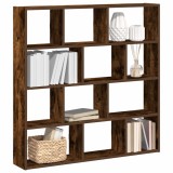 VidaXL Raft cubic perete 12compartimente stejar fumuriu lemn prelucrat