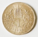 AUSTRIA 1 COROANA 1916 KRONE KORONA ARGINT AUNC ( CITITI VA ROG ENUNTUL DESCRIEREA )