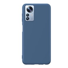 Husa compatibila cu xiaomi 12 5g, matte efect, camera ultra safe, htpmag, navy