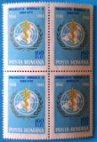 TIMBRE ROMANIA L.P.672/1968 A 20 -a aniversare a O.M.S. -Bloc de 4 - MNH