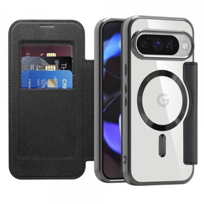 Husa MagSafe pentru Google Pixel 10 Pro / 10, Techsuit, SmartMag Book, Neagra foto
