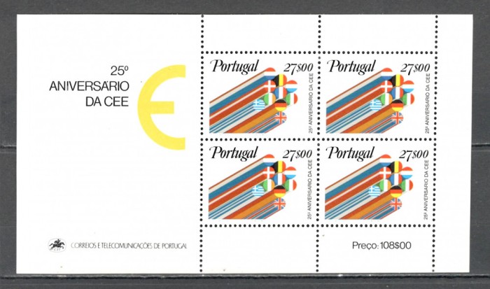 Portugalia.1982 25 ani Comunitatea Europeana-Bl. SP.55