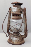 Vechi felinar pe gaz METALOGLOBUS, stanta sticla lampa, patina originala anii 50, Lampi