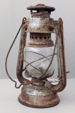 Vechi felinar pe gaz METALOGLOBUS, stanta sticla lampa, patina originala anii 50