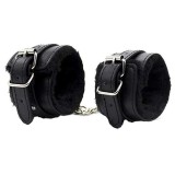 Catuse Legat Maini Bondage Piele Eco Puf Lant Legatura Fetish BDSM Negru, One size