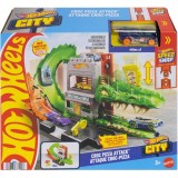 Set de joaca cu masinuta, Hot Wheels City, Croc Pizza Attack, JHL93
