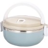 Caserola pentru alimente Cyrax, lunch box, 700 ml, otel inoxidabil, maner, valva aerisire, inchidere etansa, 15 x 8.5 cm, albastru