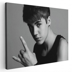 Tablou afis Justin Bieber cantaret 2287 Tablou canvas pe panza CU RAMA 30x40 cm