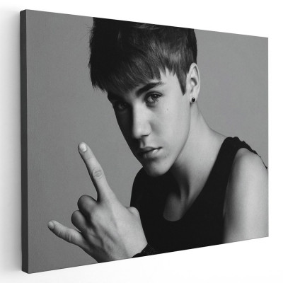 Tablou afis Justin Bieber cantaret 2287 Tablou canvas pe panza CU RAMA 80x120 cm foto