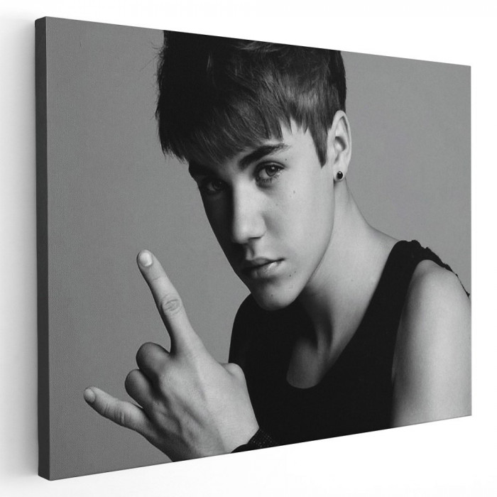 Tablou afis Justin Bieber cantaret 2287 Tablou canvas pe panza CU RAMA 50x70 cm