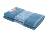 Cumpara ieftin Prosop baie bumbac albastru marin 90 x 140 cm
