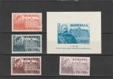 ROMANIA 1945 lp 166 LP 167 FUNDATIA CAROL I SERIE SI COLITA NEDANTELATA MNH