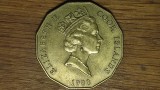 Cumpara ieftin Insulele Cook - moneda exotica rara - 5 dolari / dollars 1988 - Elisabeta II - dodecagonala, superba ! Greu de gasit ! ⌀ 31.5mm