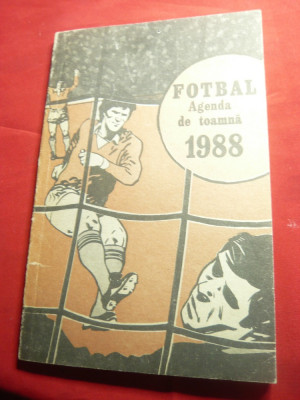 Federatia Romana de Fotbal - Agenda de Toamna 1988 , 96 pag foto