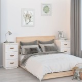 VidaXL Noptiere, 2 buc., alb, 40x40x75 cm, lemn masiv de pin