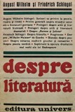 Cumpara ieftin Despre literatura - 1983 - August Wilhelm (O315)