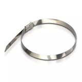 Faseta Otel Inoxidabil 4.6mm x 35cm V-TAC, Colier Prindere Metalic, Banda Fixare Cabluri, 1 buc