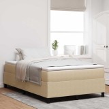 Pat Box Spring cu Saltea &icirc;n Gri Deschis Verde, 120x200 cm, țesătură Corduroy
