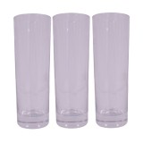 Set Trei Vaze din Sticla Clara 865g 8x22.5x7cm JinBau 3x CNN36985
