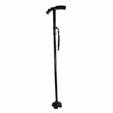 Baston telescopic de sprijin pliabil cu lanterna si pivoti stabilizatori, FOXMAG24&reg;