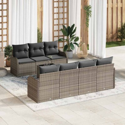 vidaXL Set de canapele pentru grădină Manual 8 pcs Gri 55 x 55 x 37 cm 3354278 foto