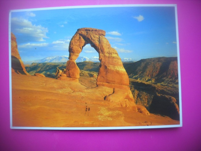 HOPCT 7833 ARCHES/ ARCUL DE PIATRA -PARCUL NATIONAL UTAH -STAMPILOGRAFIE/FRANCATURA-SUA-AMERICA DE NORD -CIRCULATA
