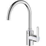 Baterie bucatarie Grohe Get 31494001, 3/8&amp;#039;&amp;#039;, tip C, monocomada, pipa inalta, Crom