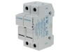 Clemă siguranțe cilindrice 10,3x38mm pentru șină DIN 30A