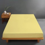 Husa de pat bumbac 100 % tricot galben