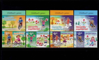 RO 2017 LP 2148a &amp;quot;Jocurile copilariei &amp;quot; - serie + vinieta+tabs dif. pozitii ,MNH foto