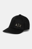 Armani Exchange șapcă de baseball din bumbac culoarea negru, cu imprimeu, XM000282 AF12102