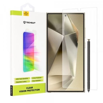 Folie de protectie Ecran Techsuit Clear Vision pentru Samsung Galaxy S24 Ultra S928, Sticla Securizata, Full Glue foto