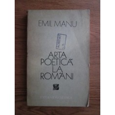 Emil Manu - Arta poetica la romani