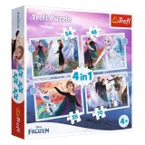 Puzzle Frozen II 4 in 1, Trefl, 28.5x20.5 cm, 4 ani+