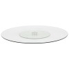 VidaXL Platou servire rotativ transparent, 60 cm, sticlă securizată