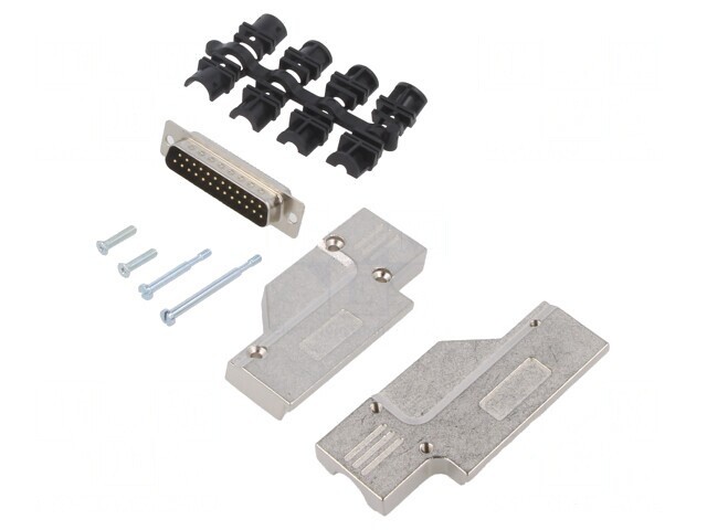 Conector D-Sub 25 pini tată 90&deg; pentru lipire