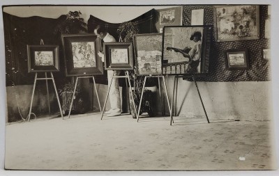 PICTORUL SAMUEL MUTZNER , SCENA DIN EXPOZITIE PERSONALA ( VENEZUELA ? ) , PERIOADA INTERBELICA , FOTOGRAFIE foto