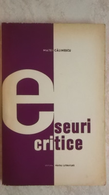 Matei Calinescu - Eseuri critice, 1967 foto