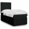 vidaXL Pat box spring cu saltea, negru, 80x200 cm, textil 3291878