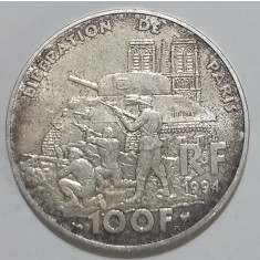 Franța, 100 Franci 1994, Argint.