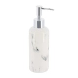 Dispenser Săpun Polirășină 260 Ml &ndash; Design Marmură &ndash; Alb