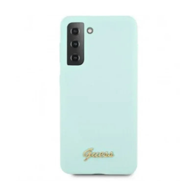 Husa Cover Guess Silicone Metal Logo pentru Samsung Galaxy S21 Plus GUHCS2MLSLMGLB Mint foto