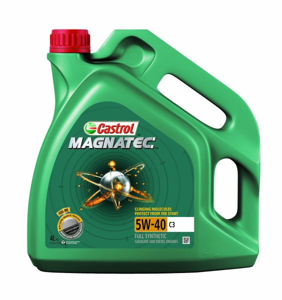 Ulei motor Castrol Magnatec 5W40 pentru motoare pe benzina sau diesel ACEA C3. API SN/CF specificatii: BMW LL-04. Dexos 2. Fiat 9.55535-S2. MB 229.31.