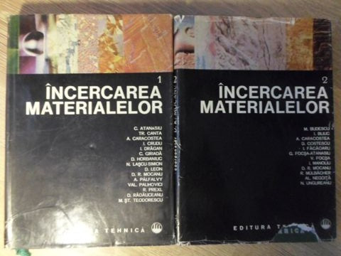 INCERCAREA MATERIALELOR VOL.1-2-COORDONATOR D.R. MOCANU SI V. SAFTA