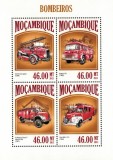 MOZAMBIC 2013 - Masini de pompieri / set complet - bloc + colita MNH (2 imagini)