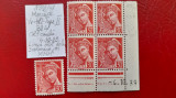 1938-Franta-Mercure Yv412 typII bl4 colt coala-MNH Yv=+240E, Nestampilat