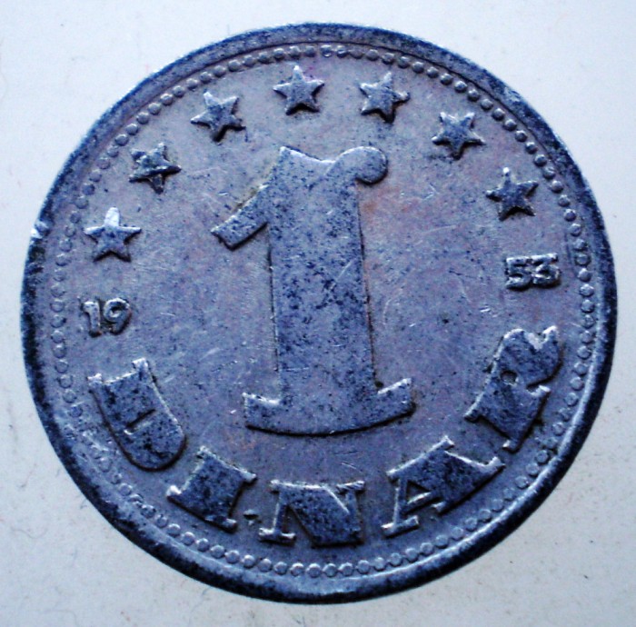 1.840 YUGOSLAVIA JUGOSLAVIA IUGOSLAVIA 1 DINAR 1953