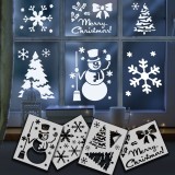 sablon decor pentru fereastra de Craciun - 28 x 20,5 cm - 4 tipuri pachet